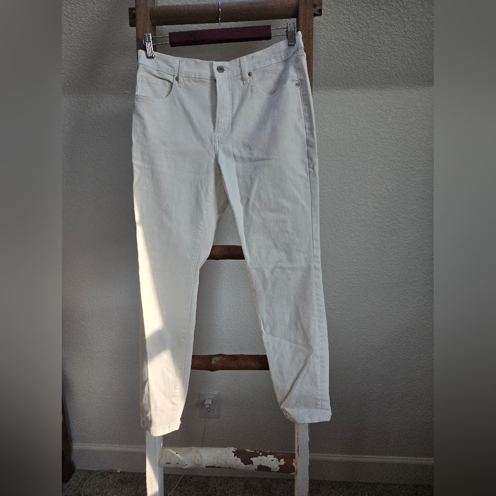 White Denim Everlane Mid Rise Skinny Jeans